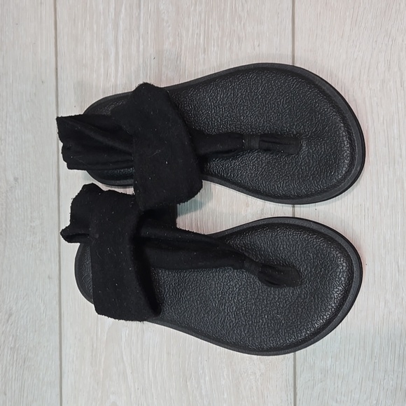 Sanuk Kids Girls Yoga Mat Thong Sandals Flats shoes sz 11-12 - Picture 3 of 10